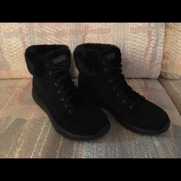 Skechers On-The-Go Winter Chill Suede Boots - Picture 2 of 6